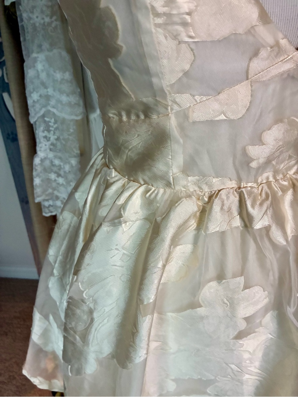 Altar'd State Ivory Floral Jacquard Mini Dress - Picture 2 of 13